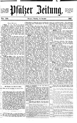 Pfälzer Zeitung Samstag 21. Dezember 1867