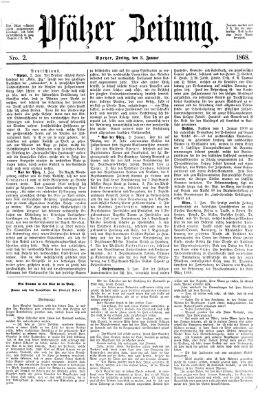 Pfälzer Zeitung Freitag 3. Januar 1868