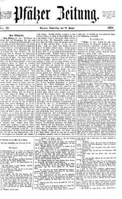 Pfälzer Zeitung Donnerstag 23. Januar 1868