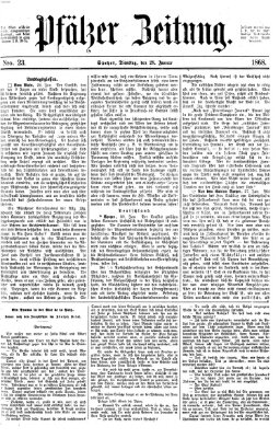 Pfälzer Zeitung Dienstag 28. Januar 1868