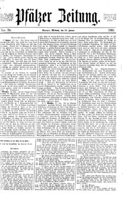 Pfälzer Zeitung Mittwoch 29. Januar 1868