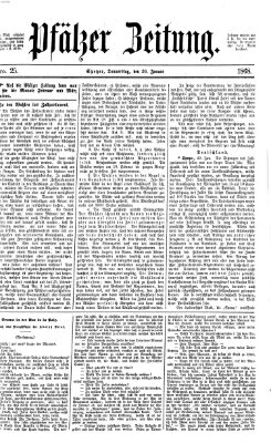 Pfälzer Zeitung Donnerstag 30. Januar 1868