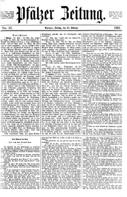 Pfälzer Zeitung Freitag 28. Februar 1868