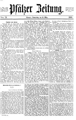 Pfälzer Zeitung Donnerstag 26. März 1868