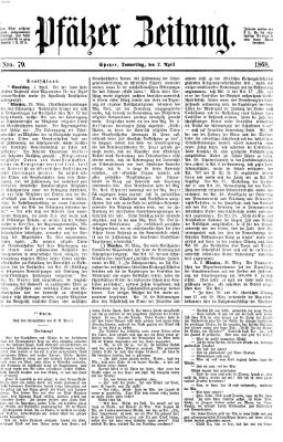 Pfälzer Zeitung Donnerstag 2. April 1868