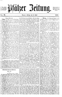 Pfälzer Zeitung Freitag 24. April 1868