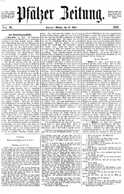 Pfälzer Zeitung Montag 27. April 1868