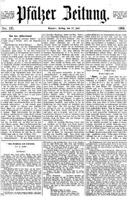 Pfälzer Zeitung Freitag 12. Juni 1868