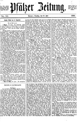 Pfälzer Zeitung Dienstag 30. Juni 1868