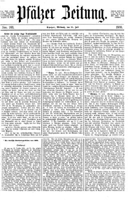 Pfälzer Zeitung Mittwoch 15. Juli 1868