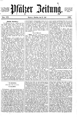 Pfälzer Zeitung Samstag 25. Juli 1868