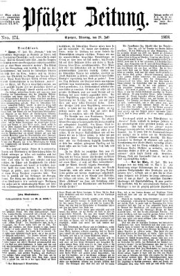 Pfälzer Zeitung Dienstag 28. Juli 1868