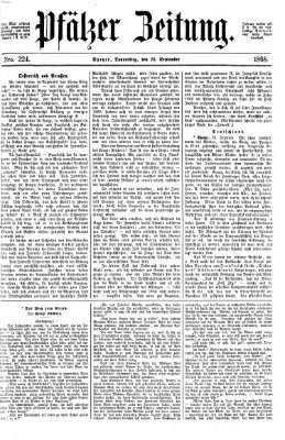 Pfälzer Zeitung Donnerstag 24. September 1868