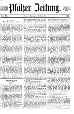 Pfälzer Zeitung Samstag 26. September 1868