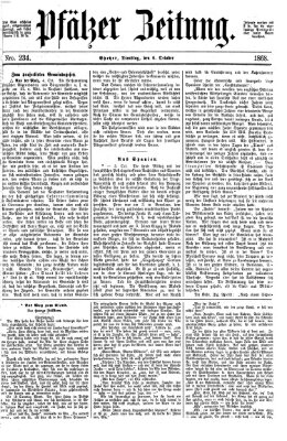 Pfälzer Zeitung Dienstag 6. Oktober 1868