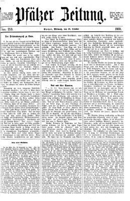 Pfälzer Zeitung Mittwoch 28. Oktober 1868