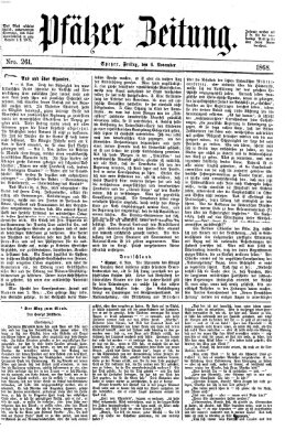 Pfälzer Zeitung Freitag 6. November 1868