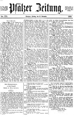 Pfälzer Zeitung Freitag 27. November 1868