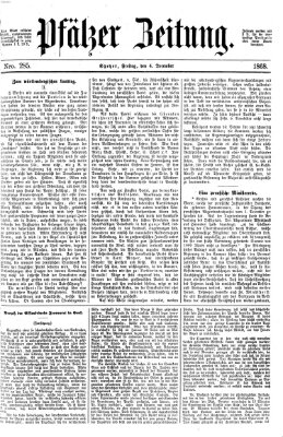 Pfälzer Zeitung Freitag 4. Dezember 1868