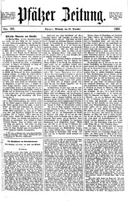 Pfälzer Zeitung Mittwoch 23. Dezember 1868