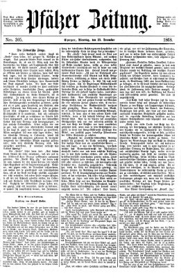 Pfälzer Zeitung Dienstag 29. Dezember 1868