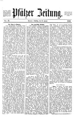 Pfälzer Zeitung Dienstag 26. Januar 1869