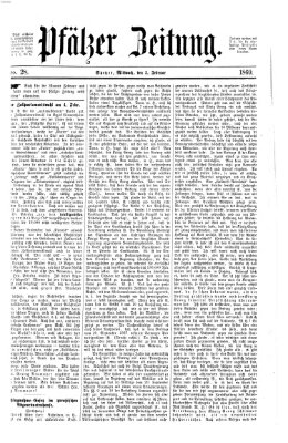 Pfälzer Zeitung Mittwoch 3. Februar 1869