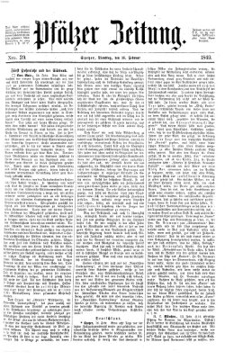 Pfälzer Zeitung Dienstag 16. Februar 1869