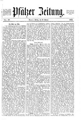 Pfälzer Zeitung Freitag 26. Februar 1869