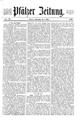 Pfälzer Zeitung Donnerstag 11. März 1869