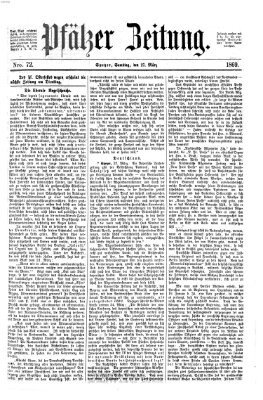 Pfälzer Zeitung Samstag 27. März 1869