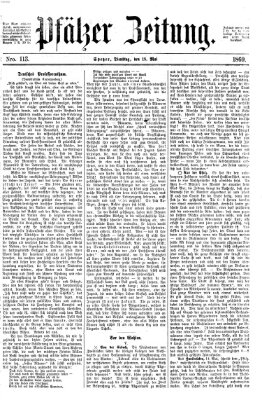 Pfälzer Zeitung Dienstag 18. Mai 1869