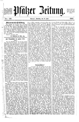 Pfälzer Zeitung Samstag 26. Juni 1869