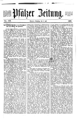 Pfälzer Zeitung Samstag 3. Juli 1869