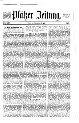 Pfälzer Zeitung Freitag 23. Juli 1869