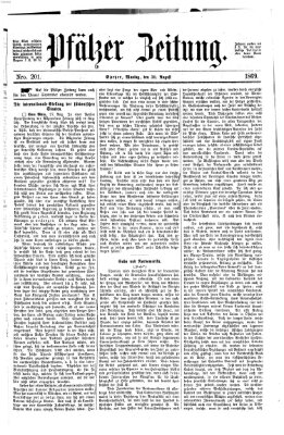 Pfälzer Zeitung Montag 30. August 1869