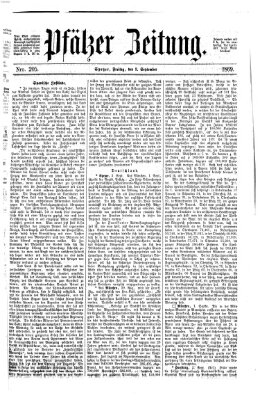 Pfälzer Zeitung Freitag 3. September 1869