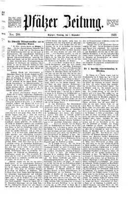 Pfälzer Zeitung Dienstag 7. September 1869