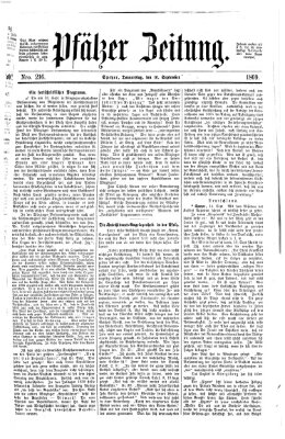 Pfälzer Zeitung Donnerstag 16. September 1869