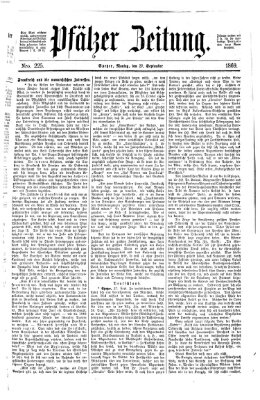 Pfälzer Zeitung Montag 27. September 1869