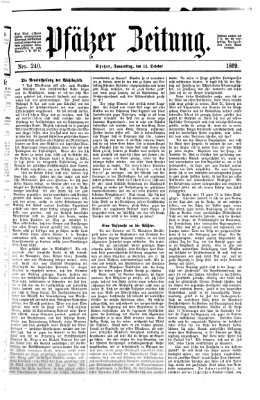 Pfälzer Zeitung Donnerstag 14. Oktober 1869