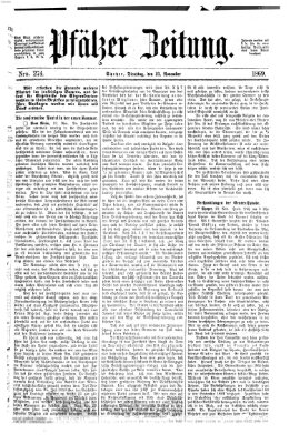 Pfälzer Zeitung Dienstag 23. November 1869