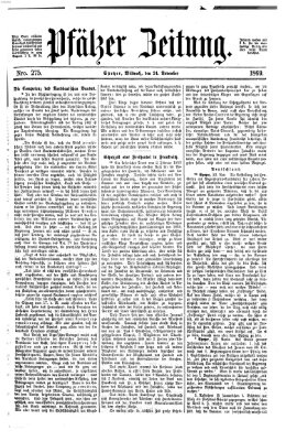 Pfälzer Zeitung Mittwoch 24. November 1869