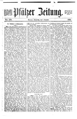 Pfälzer Zeitung Donnerstag 9. Dezember 1869