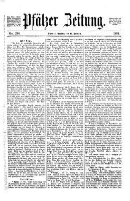 Pfälzer Zeitung Samstag 11. Dezember 1869