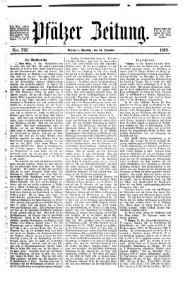 Pfälzer Zeitung Dienstag 14. Dezember 1869