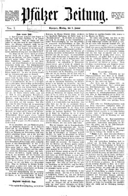 Pfälzer Zeitung Montag 3. Januar 1870