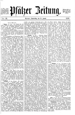 Pfälzer Zeitung Donnerstag 20. Januar 1870