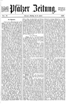 Pfälzer Zeitung Samstag 22. Januar 1870