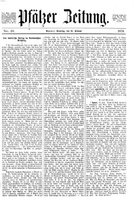 Pfälzer Zeitung Samstag 26. Februar 1870